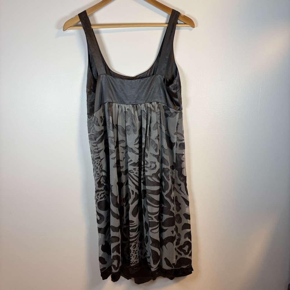 NWT Nicole by Nicole Miller Women’s Grey Animal Print Dress Size 8 - Picture 3 of 7